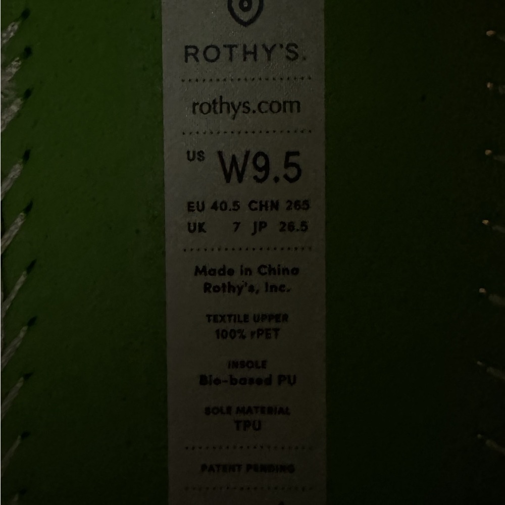 Rothy's Slip-On Cream and Blue Women's Loafers size 9.5 like new - Picture 5 of 5